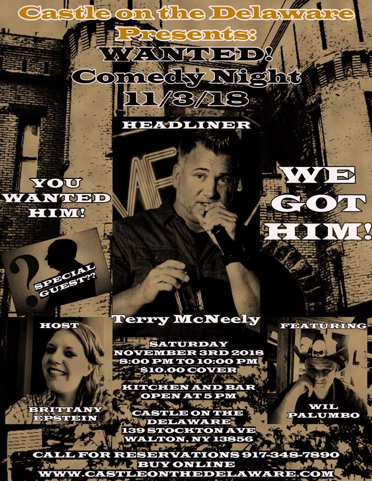 Wanted Comedy Night at the Castle on the Delaware