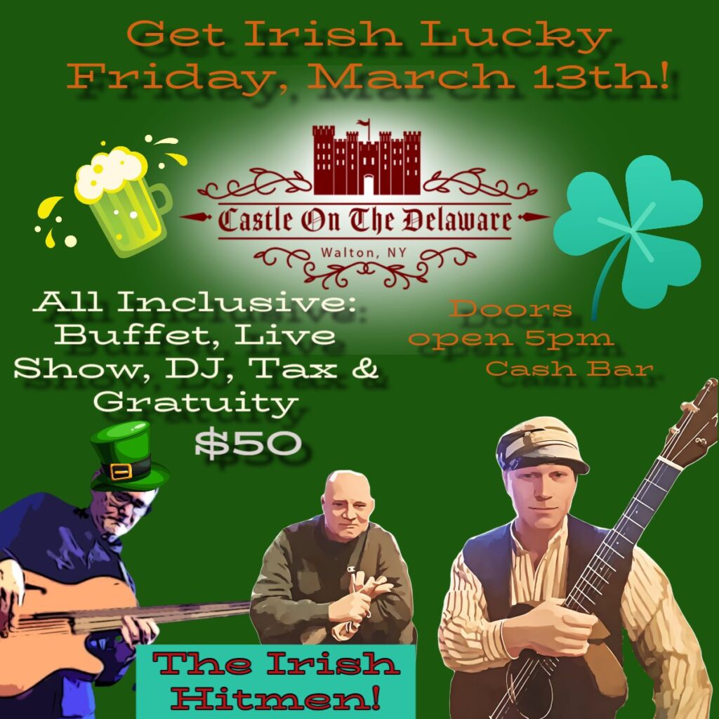 poster for The Irish Hitmen at the Castle on the Delaware
